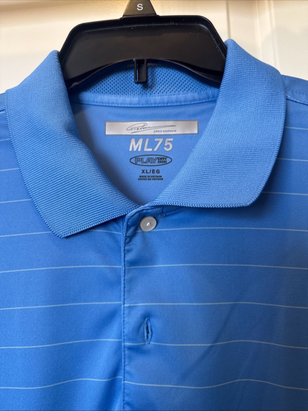 Men's Greg Norman Blue Performance Polo Shirt - Lightweight Moisture-Wicking, XL - Picture 2 of 3